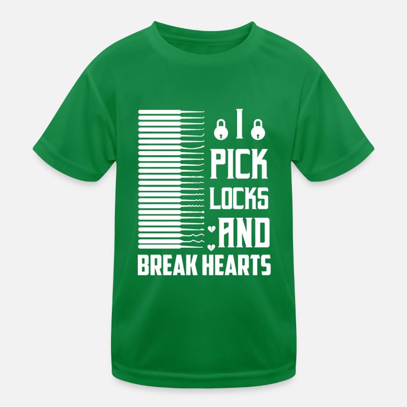 I Pick Locks And Break Hearts Lockpicker Locksmith Kids Functional T-Shirt