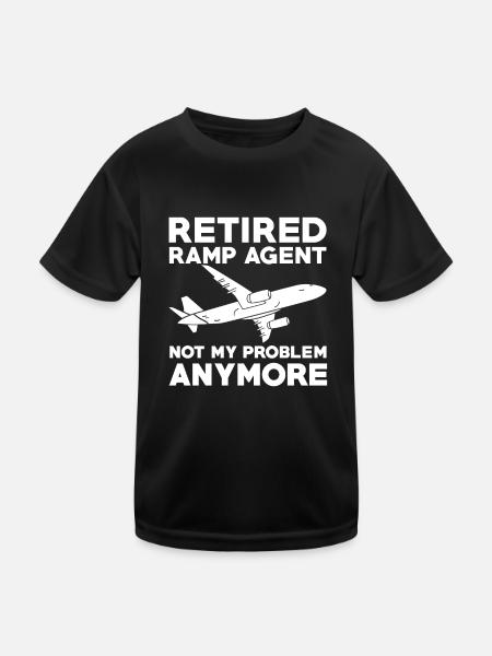 Ramp Agent Im Ruhestand Nicht Mehr Mein Problem - Kinder Funktions-T-Shirt - Schwarz