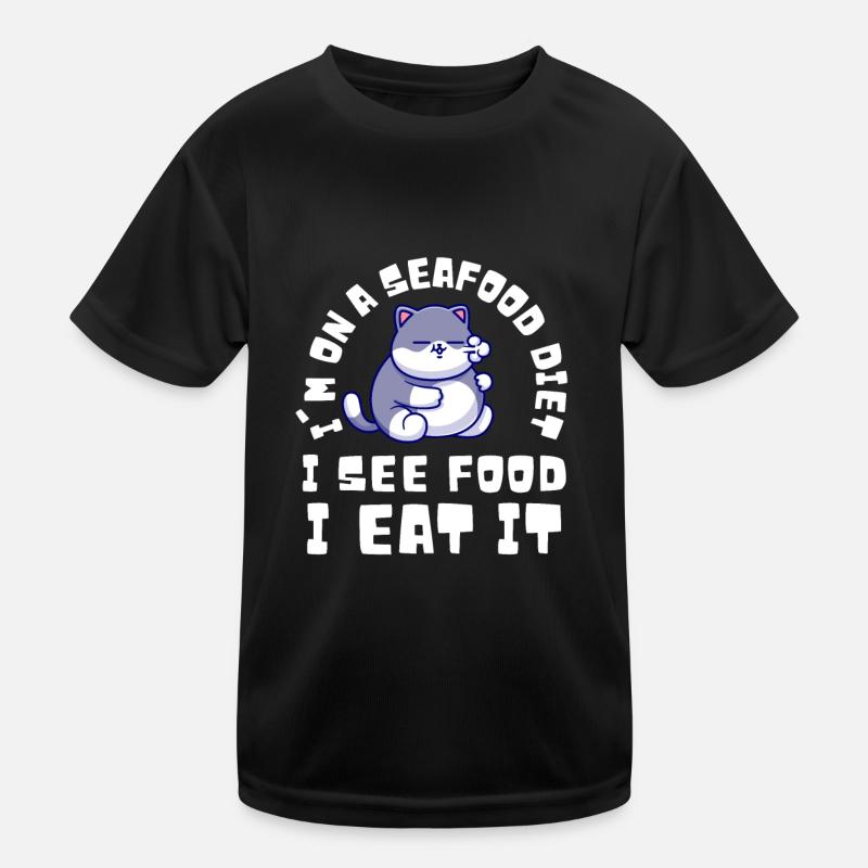 Obésité du gros chat T-shirt sport Enfant
