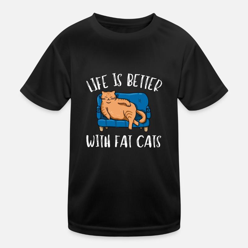 Obésité du gros chat T-shirt sport Enfant