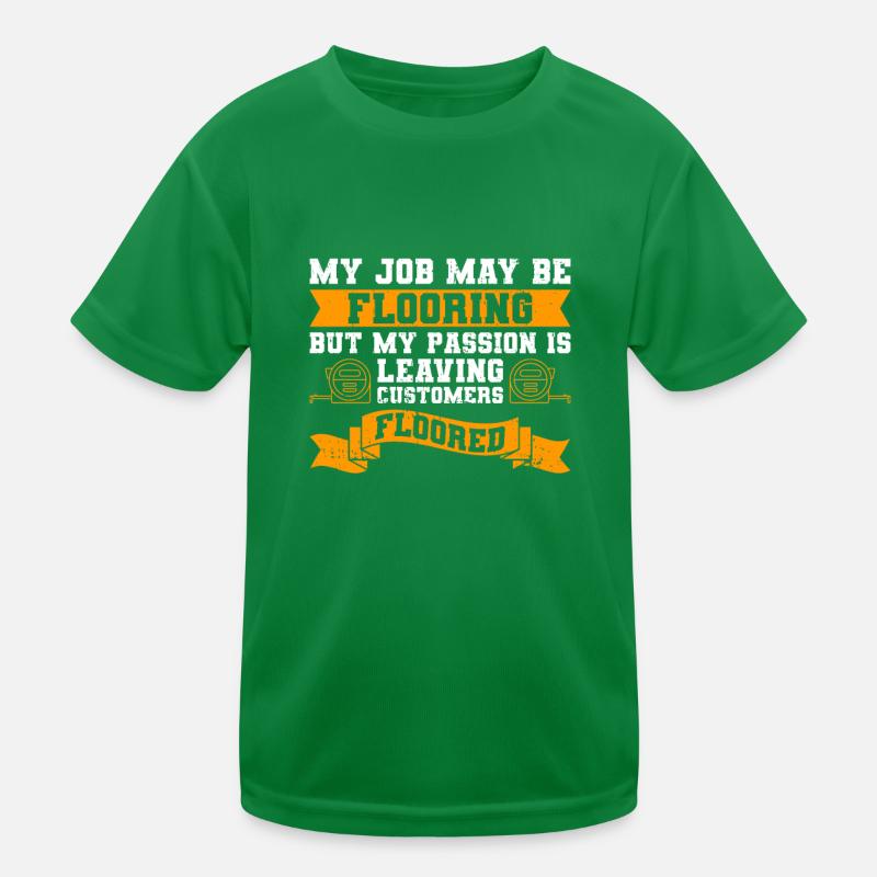 Tile Installer Design Für Bodenleger Kinder Funktions-T-Shirt