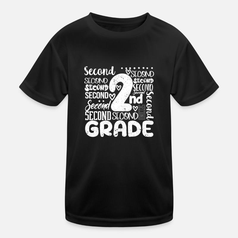 Tie Dye 2nd Grade Typography Team Teacher Second Kids Functional T-Shirt