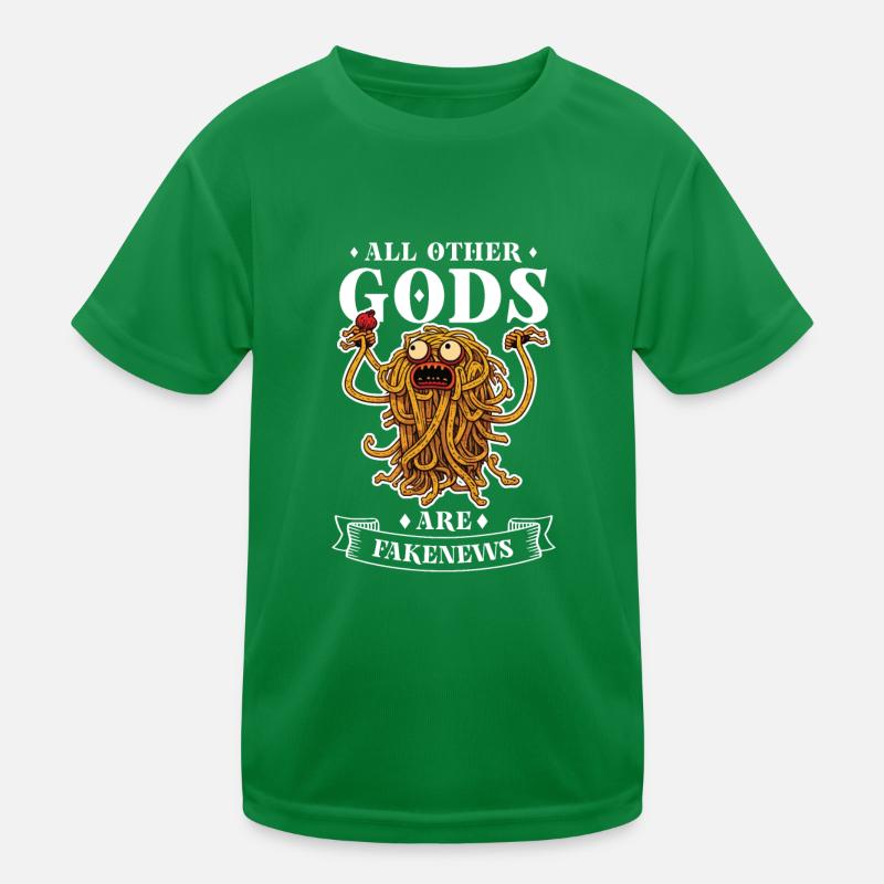 Atheistic Atheism Flying Spaghetti Kids Functional T-Shirt