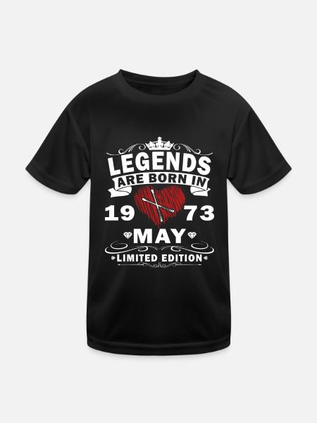 Mai 1973 Gift Drums Drummer - T-shirt sport Enfant - noir - Devant
