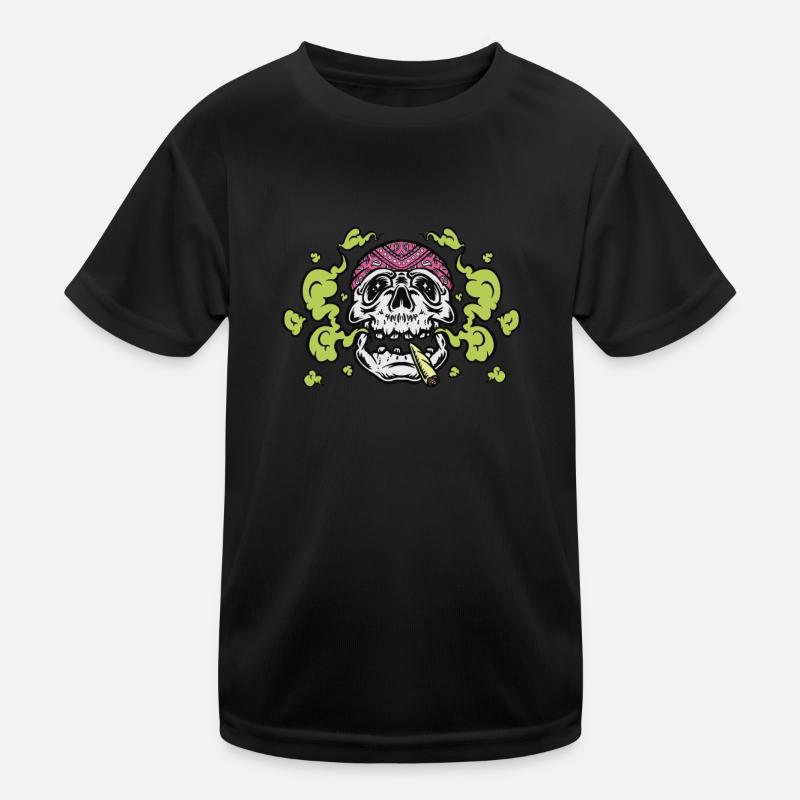 Rauchender Kopf - Hippie-Kostüm Tie Dye Kinder Funktions-T-Shirt