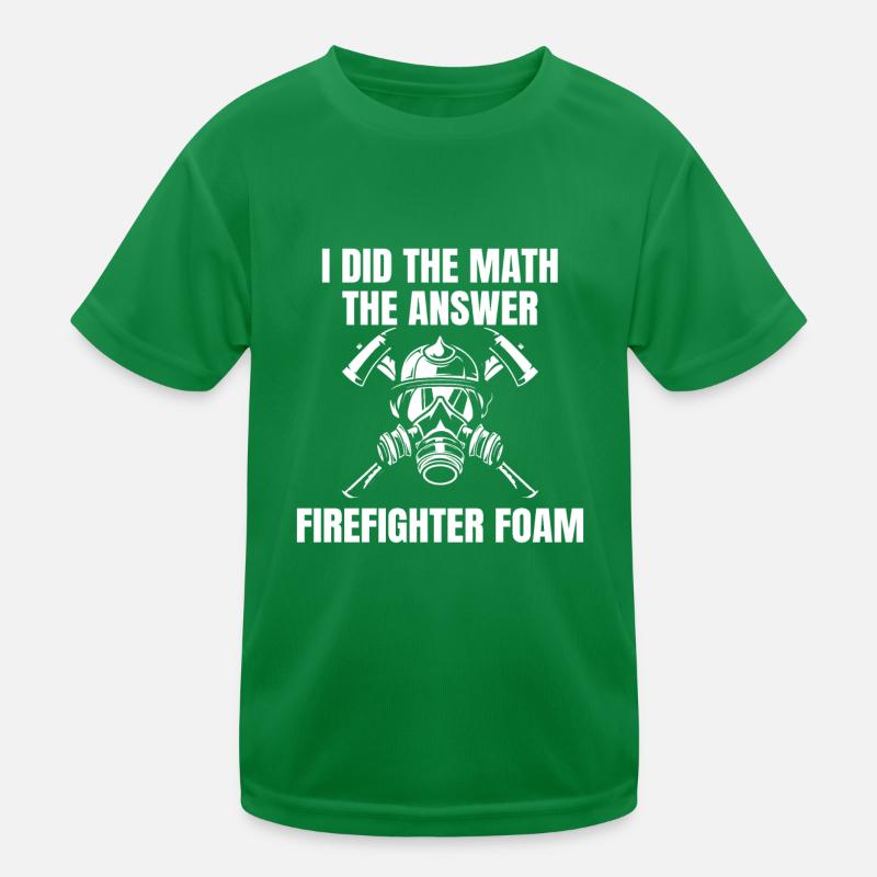 Mousse extinctrice de pompier T-shirt sport Enfant