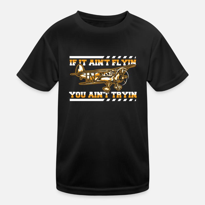 Airplane Mechanic Funny Kids Functional T-Shirt