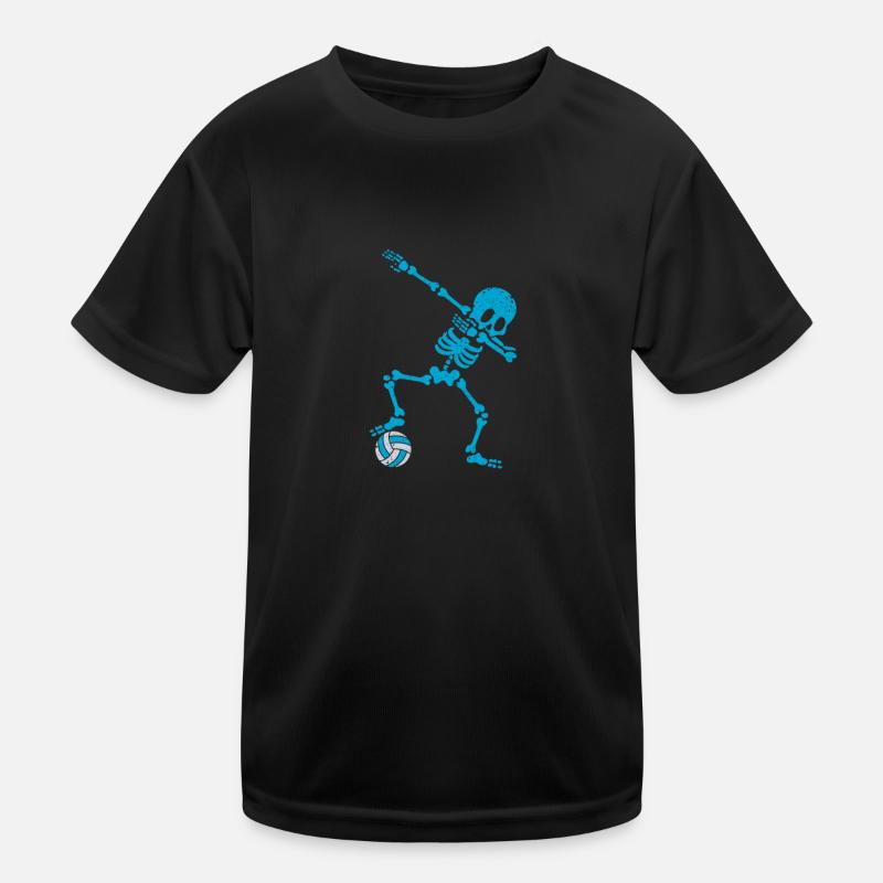 Funny Dab Dabbing Skeleton Water Polo Player Kids Functional T-Shirt