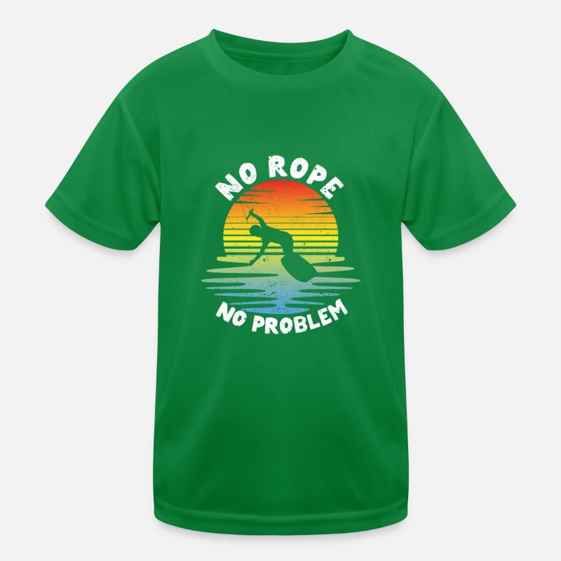 Pas de corde Pas de problème Wakesurf Boot Lake Planche de surf T-shirt sport Enfant