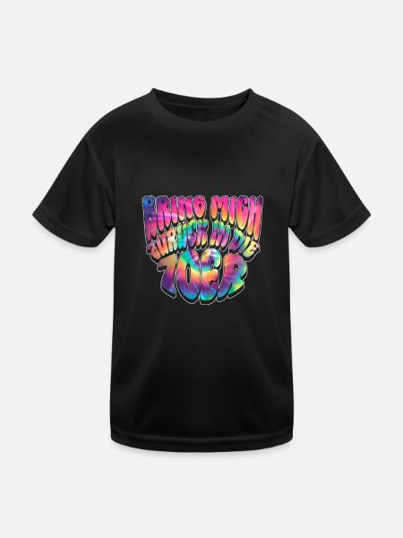 Bring Mich Zurück In Die 70er - Hippie Kostüm 70er - Kinder Funktions-T-Shirt - Schwarz - Vorne