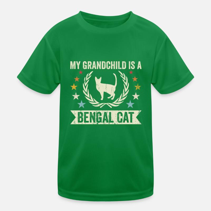 Mein Enkelkind Ist Eine Bengalkatze Kinder Funktions-T-Shirt