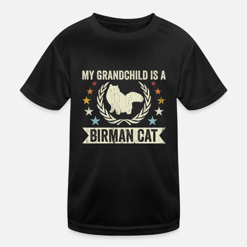 My grandchild is a Birman cat Kids Functional T-Shirt
