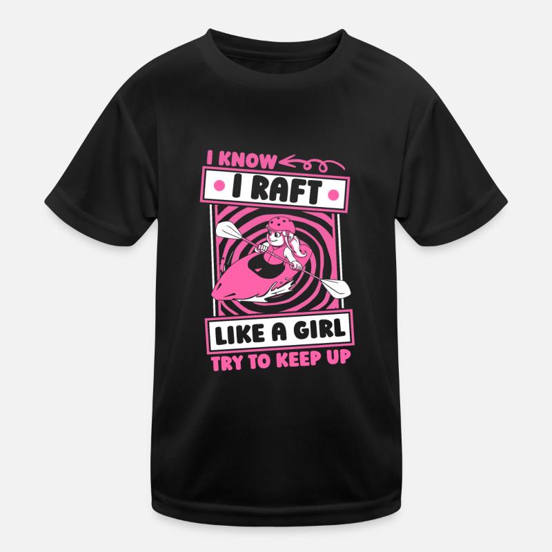 Rafting Mädchen Kinder Funktions-T-Shirt