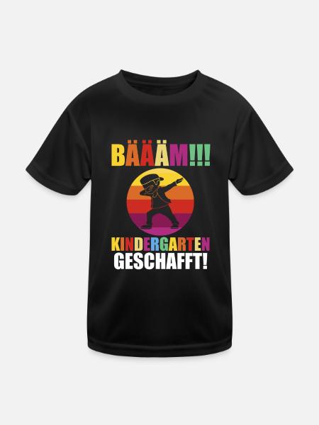 Schulkind Schulbeginn Erste Klasse Kindergarten Ei - Kinder Funktions-T-Shirt - Schwarz - Vorne