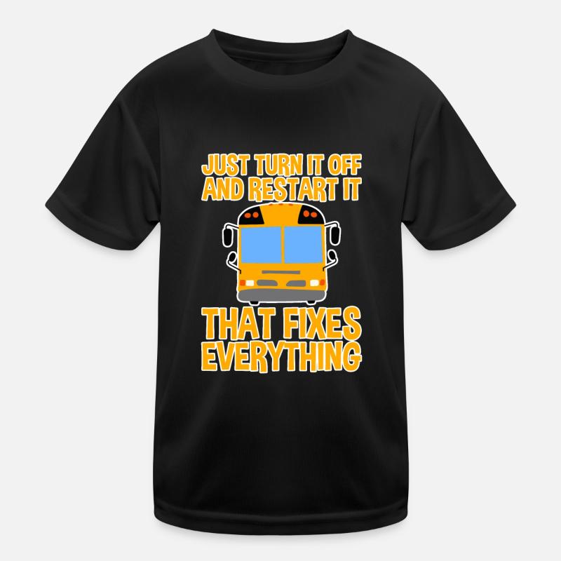 Just Turn It Off And Restart It 2 Kids Functional T-Shirt