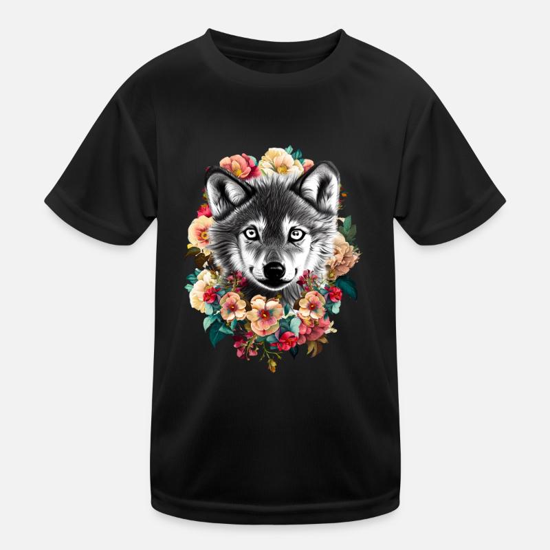 Fleurs de loup T-shirt sport Enfant