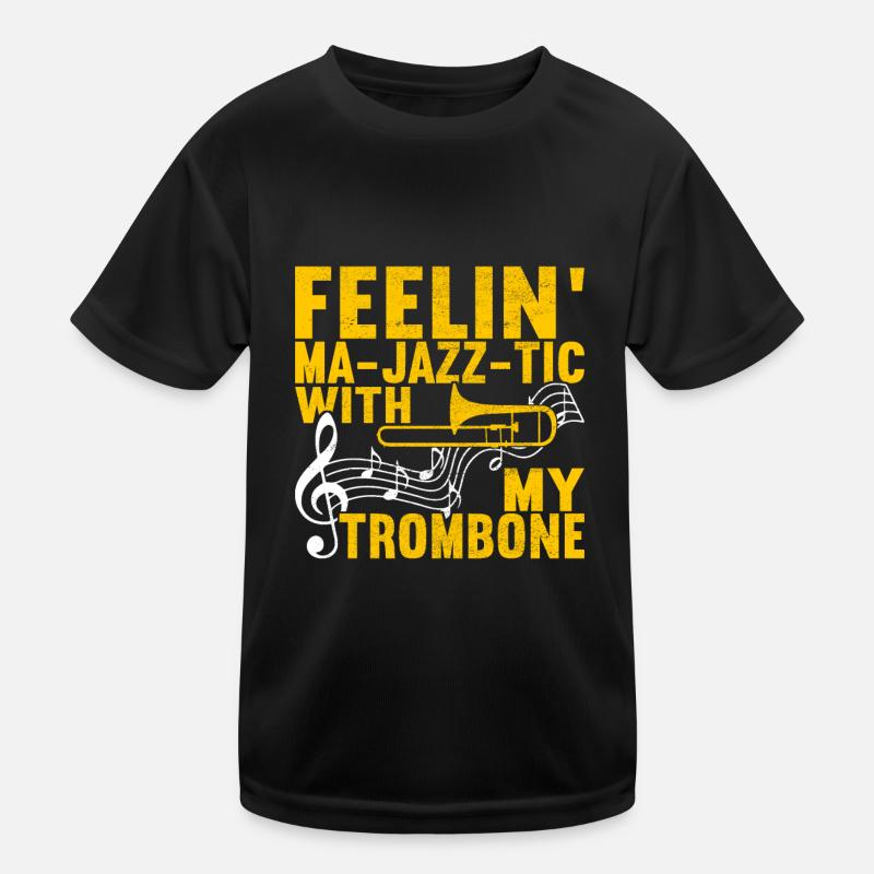 Posaune Trombone Kinder Funktions-T-Shirt