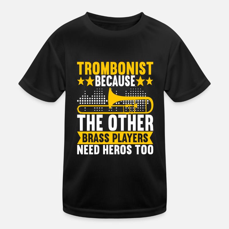 Posaune Trombone Kinder Funktions-T-Shirt