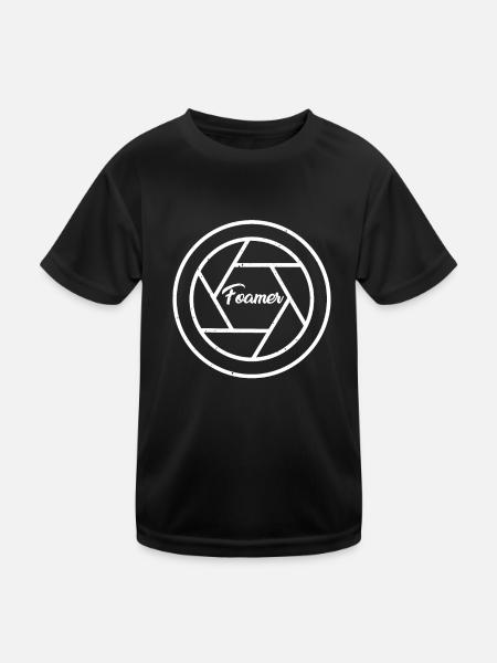 Foamer - Kinder Funktions-T-Shirt - Schwarz - Vorne