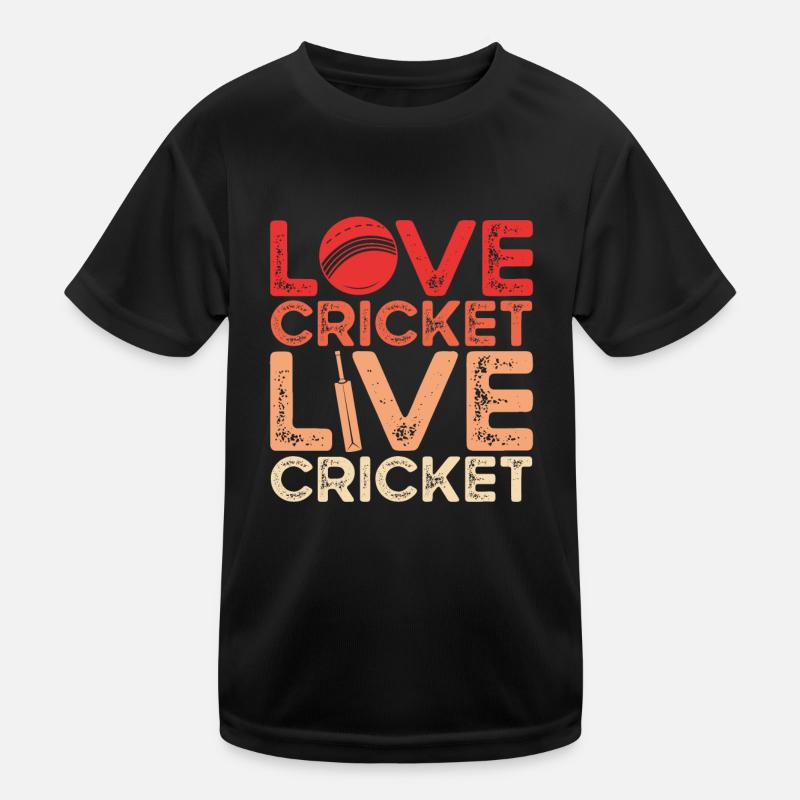 Liebe Cricket Live Cricket Kinder Funktions-T-Shirt