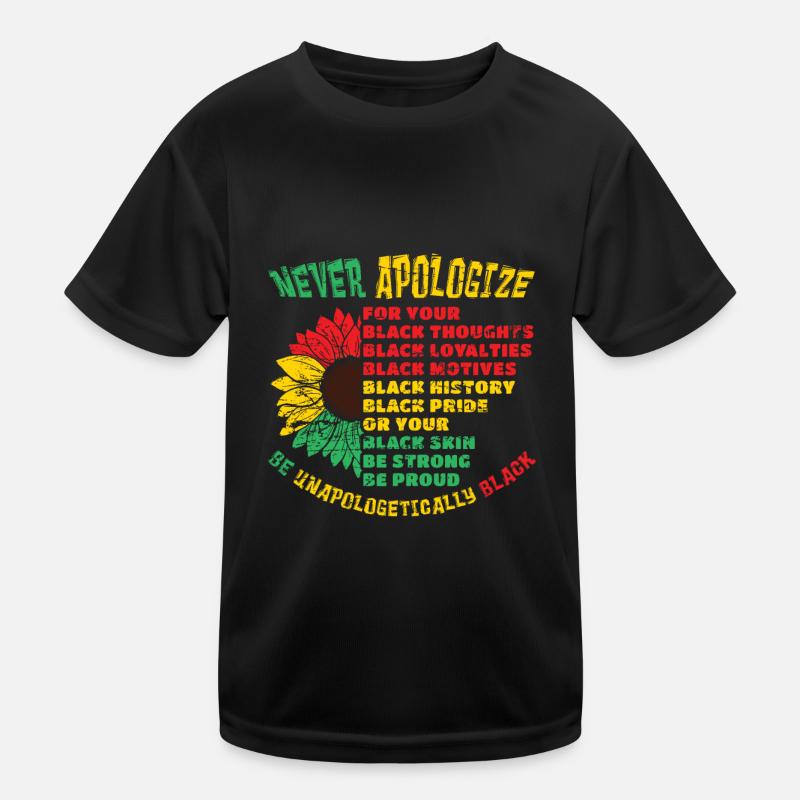 Unapologetisch Schwarze Geschichte Juneteenth Kinder Funktions-T-Shirt