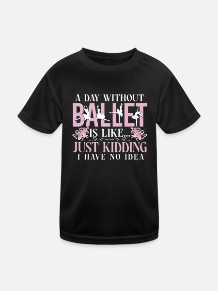 Ballet Dancer Dance Girl Ballerina - Kinder Funktions-T-Shirt - Schwarz - Vorne