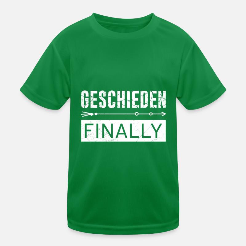 Endlich geschieden Scheidungsparty Scheidung Kinder Funktions-T-Shirt