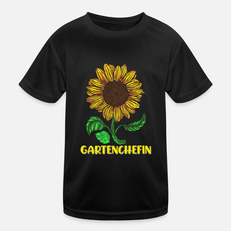 Garten Chefin Sonnenblumen Gartenfreundin Blumen Kinder Funktions-T-Shirt