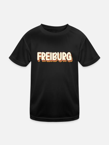Freiburgerin Freiburger Freiburg - Kinder Funktions-T-Shirt - Schwarz - Vorne