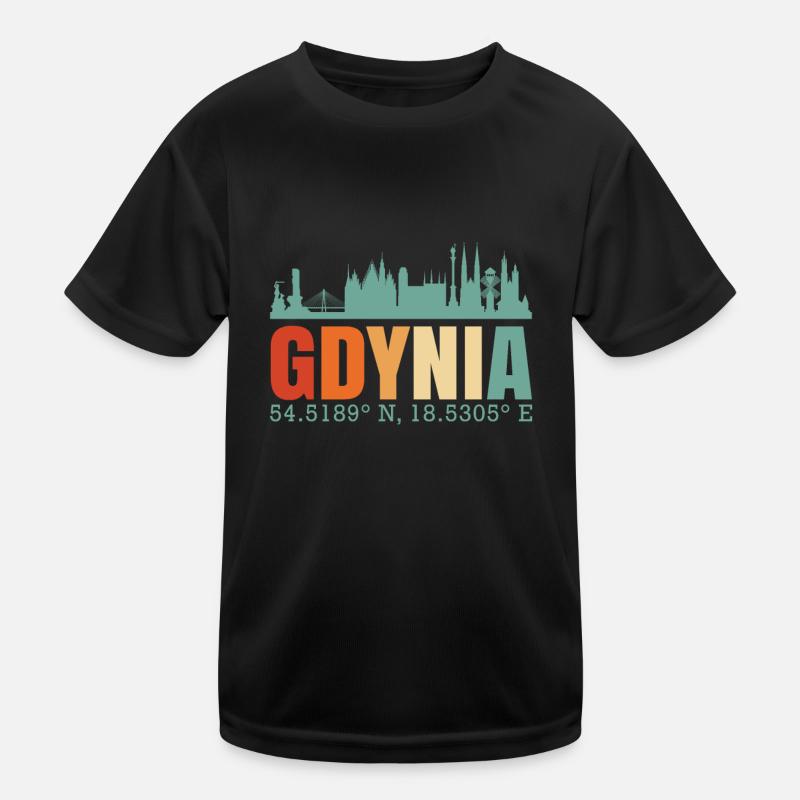 Pologne Gdynia Skyline T-shirt sport Enfant