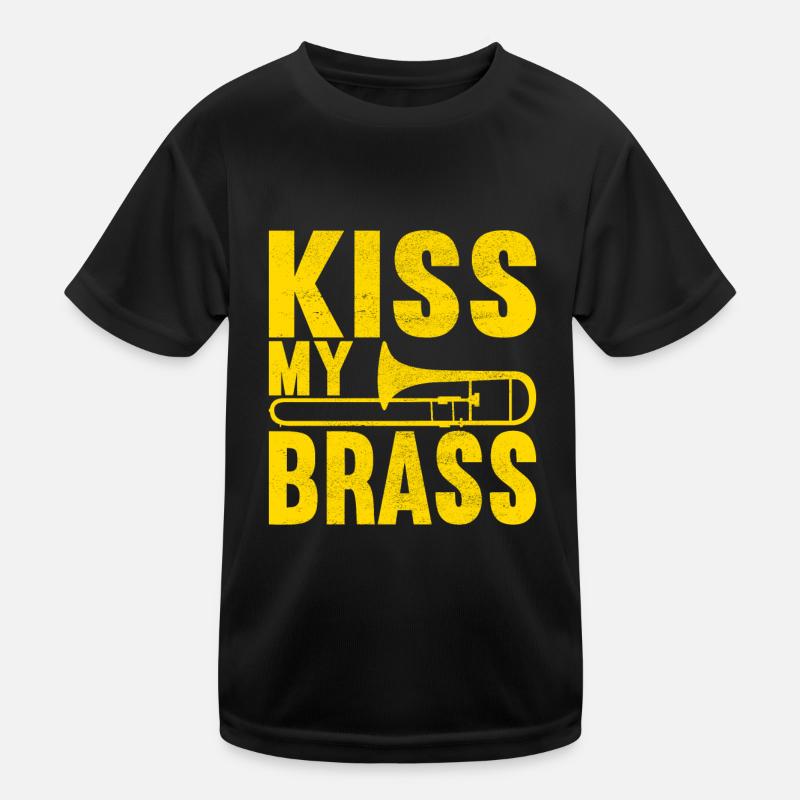 Posaune Trombone Kinder Funktions-T-Shirt