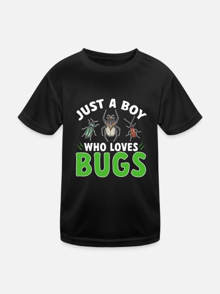 Insect collectors, insects, beetle lovers, entomologists - Kids Functional T-Shirt - black - Front