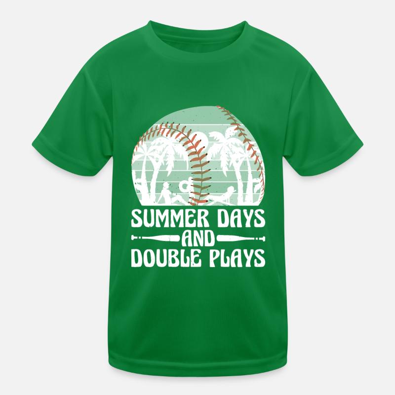 Summer Days And Double Plays 4 Kinder Funktions-T-Shirt