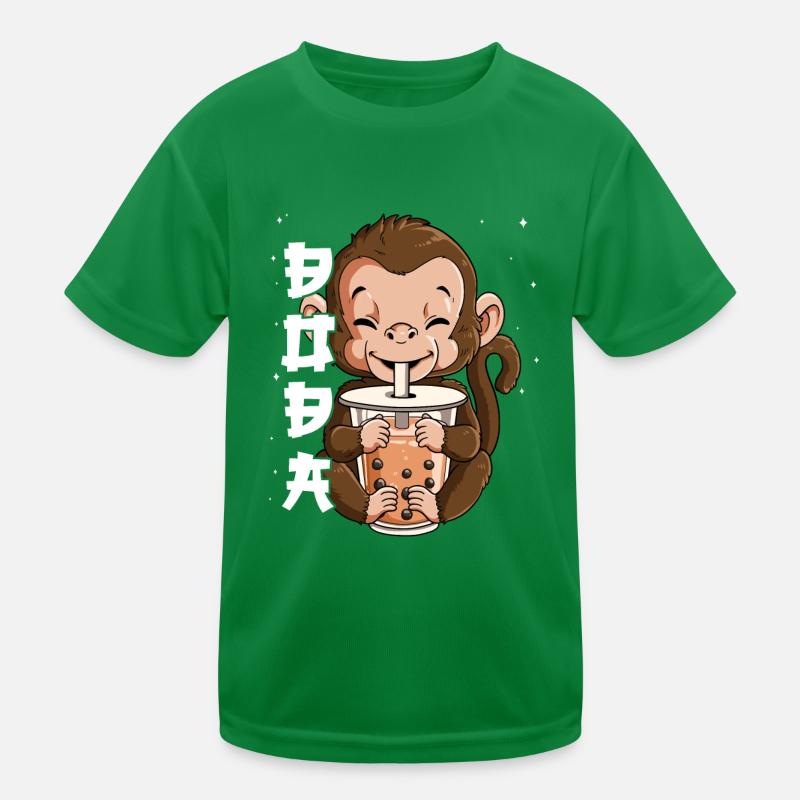 Boba Tea Monkey Bubble Tea T-shirt sport Enfant