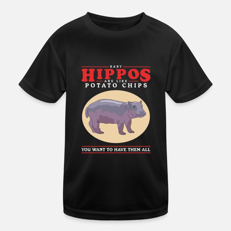 Nilpferd Baby Flusspferd Nilpferde Geschenk Kinder Funktions-T-Shirt