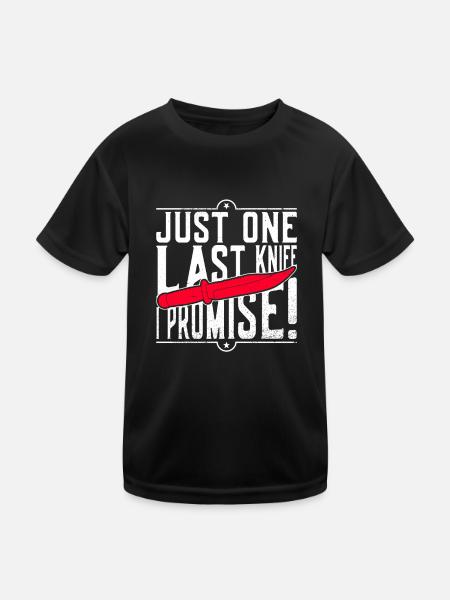 Messersammler Und Messersammler - Kinder Funktions-T-Shirt - Schwarz - Vorne