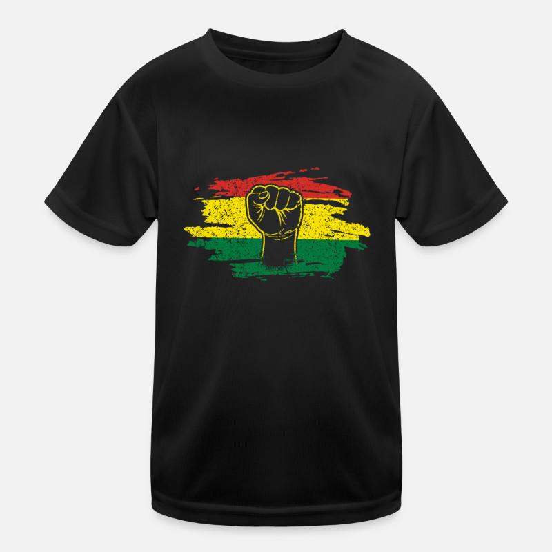 Le poing célèbre l’histoire des Noirs de Juneteenth T-shirt sport Enfant