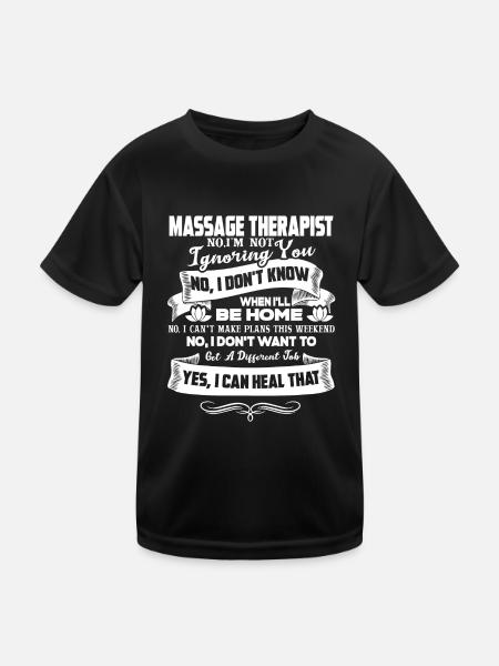 Massage Therapist I'm Not Ignoring You - Kids Functional T-Shirt - black - Front