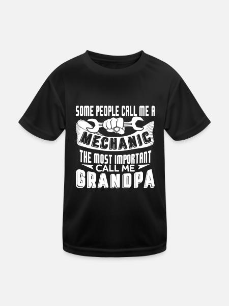 Mechanic Mechanic Grandpa - Kids Functional T-Shirt - black - Front