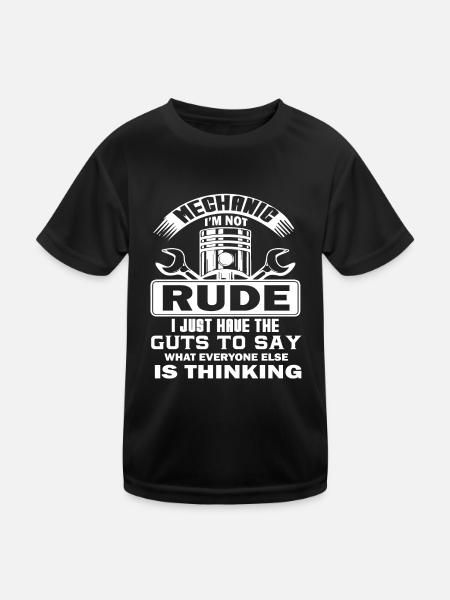 Mechanic Mechanic I Am Not Rude - Kids Functional T-Shirt - black - Front