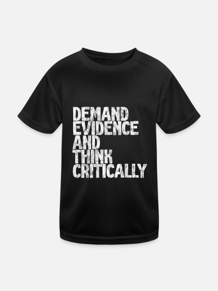 Exiger des preuves et penser de manière critique 3 - T-shirt sport Enfant - noir - Devant