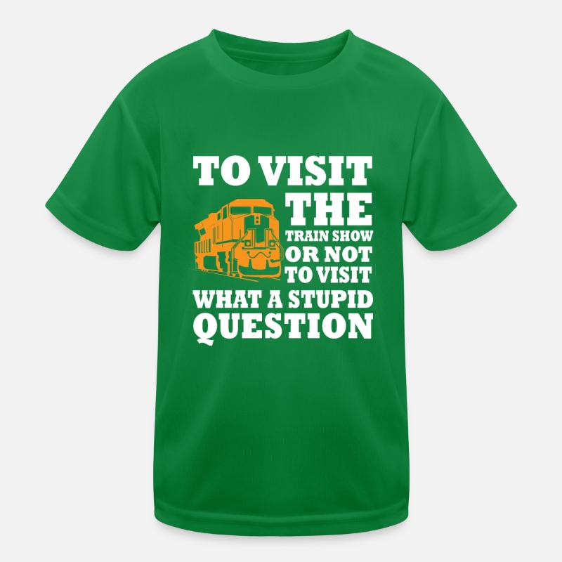 Train show lovers model railways Kids Functional T-Shirt