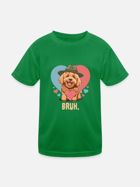 Goldendoodle Papa Chien mignon Maman Doodle Mama Chien - T-shirt sport Enfant - vert - Devant