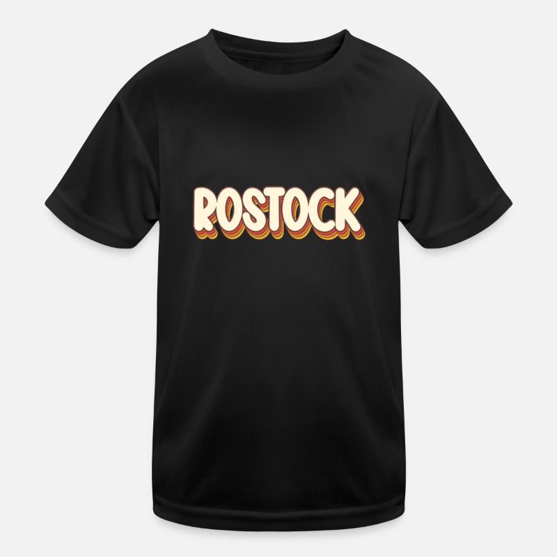 Rostockerin Rostocker Rostock - Kinder Funktions-T-Shirt - Schwarz