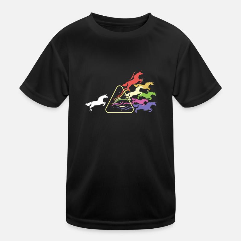 Prisma Einhorn Licht Dreieckes Lichtspektrum Kinder Funktions-T-Shirt