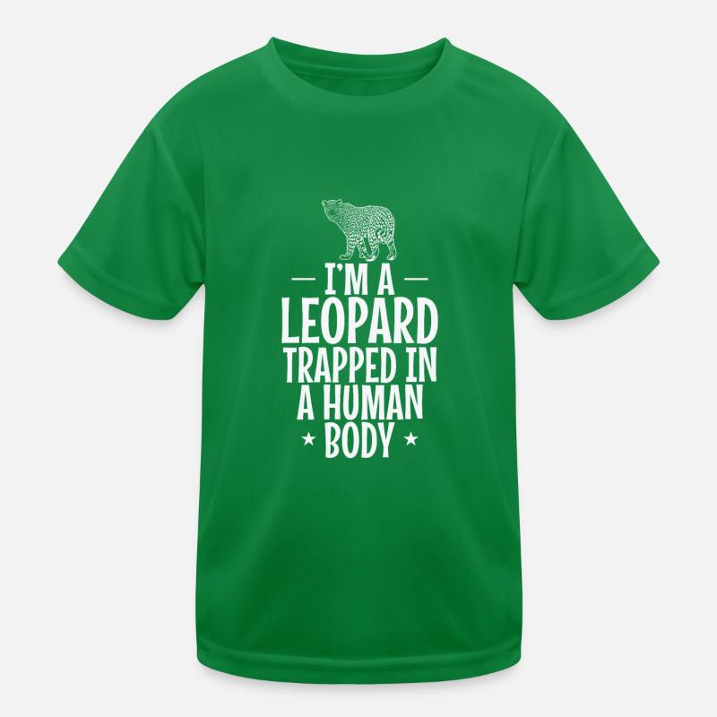 Je suis un léopard piégé dans un corps humain Raubkatze T-shirt sport Enfant