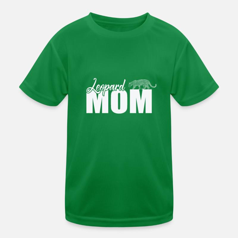 Leopard Mom Raubkatze Afrika Kinder Funktions-T-Shirt