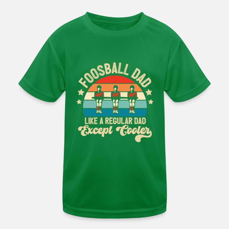 Table Soccer Player Retro Foosball Dad Vintage Kids Functional T-Shirt