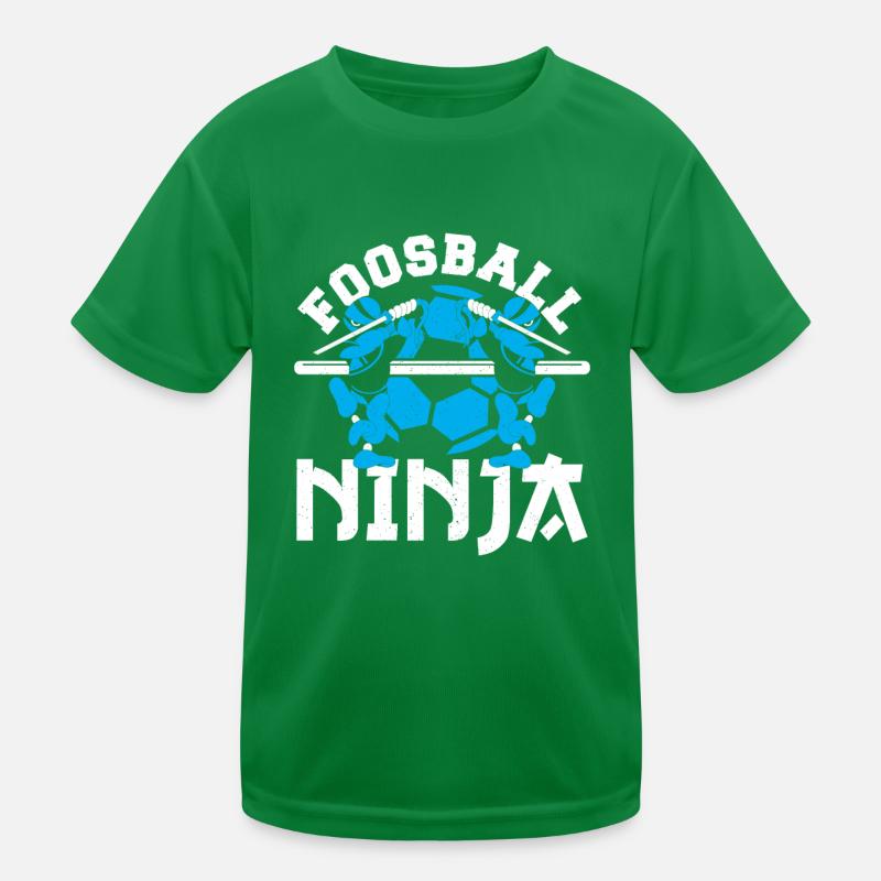 Cool Table Soccer Player Foosball Ninja Kinder Funktions-T-Shirt
