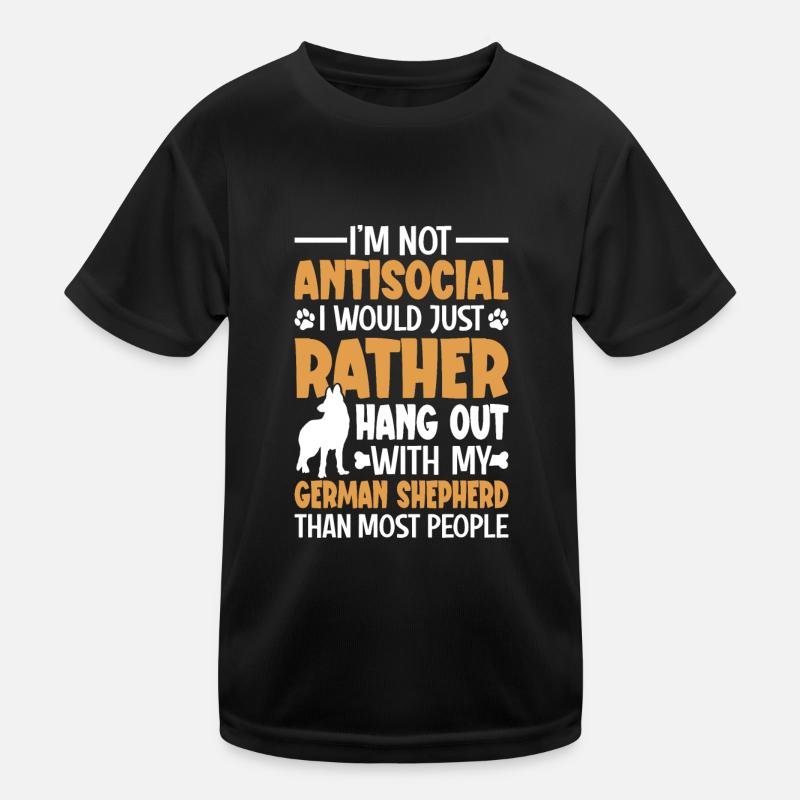 Hundebesitzer Schäferhund Kinder Funktions-T-Shirt